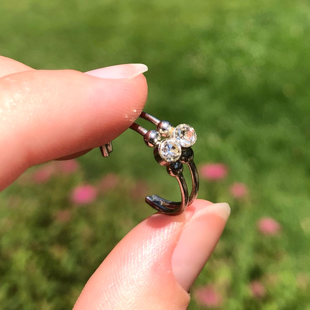 Clear Beaded Ring